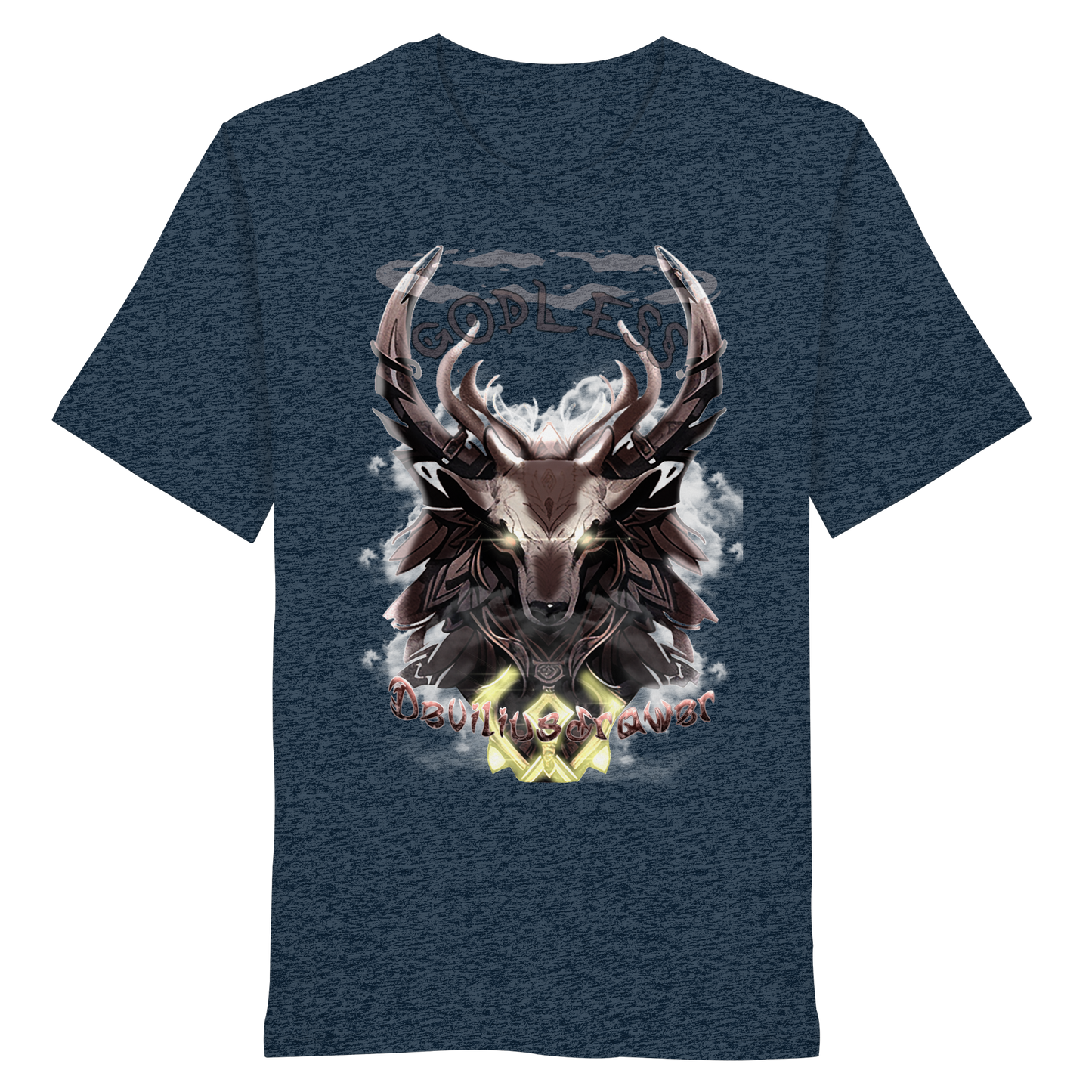Deviliusdrawer Godless Deer - Organic Shirt