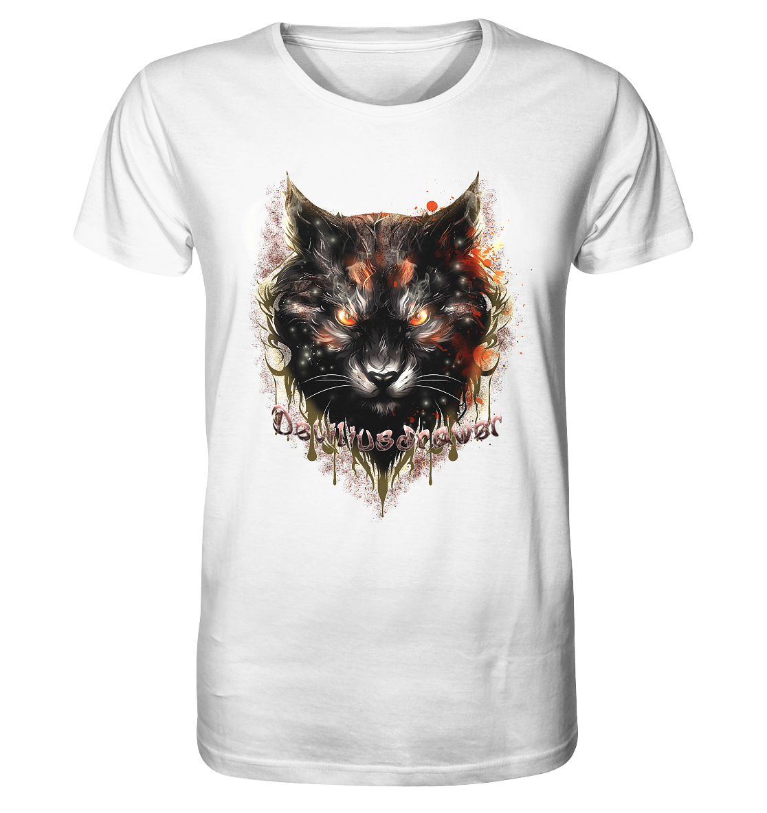 Deviliusdrawer Red Devil Cat - Organic Shirt