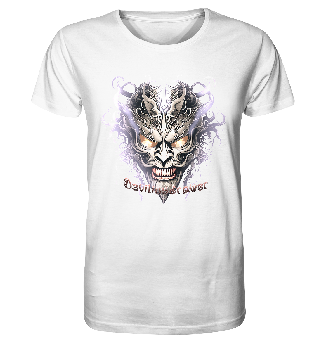 Deviliusdrawer Demon Mask Violet - Organic Shirt