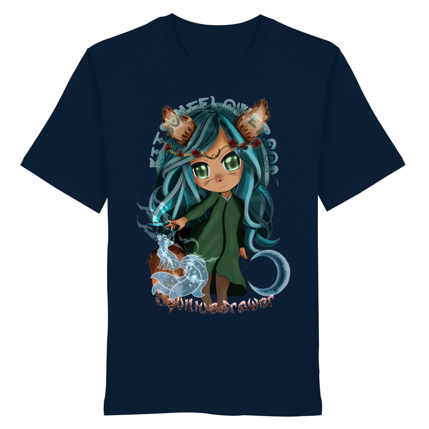 Deviliusdrawer Kitsuneflower - Organic Shirt