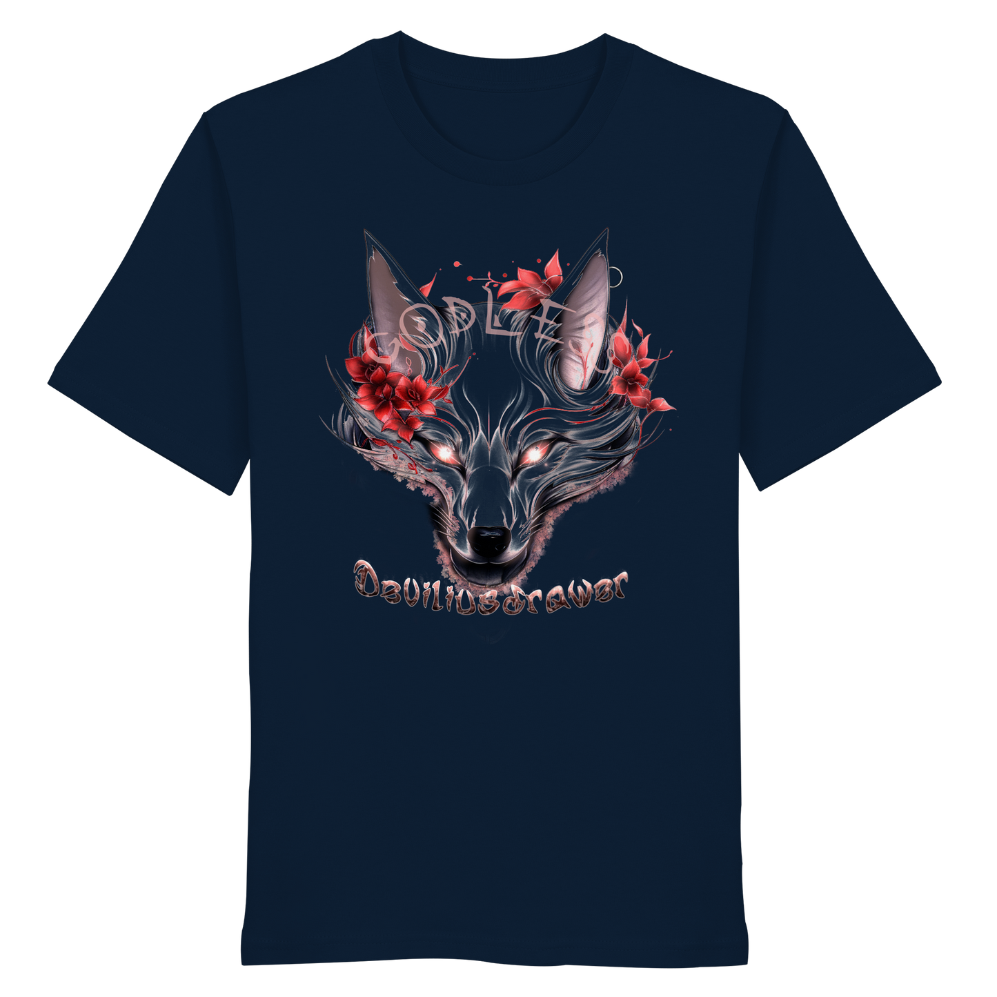 Deviliusdrawer Kitsune Wolf - Organic Shirt