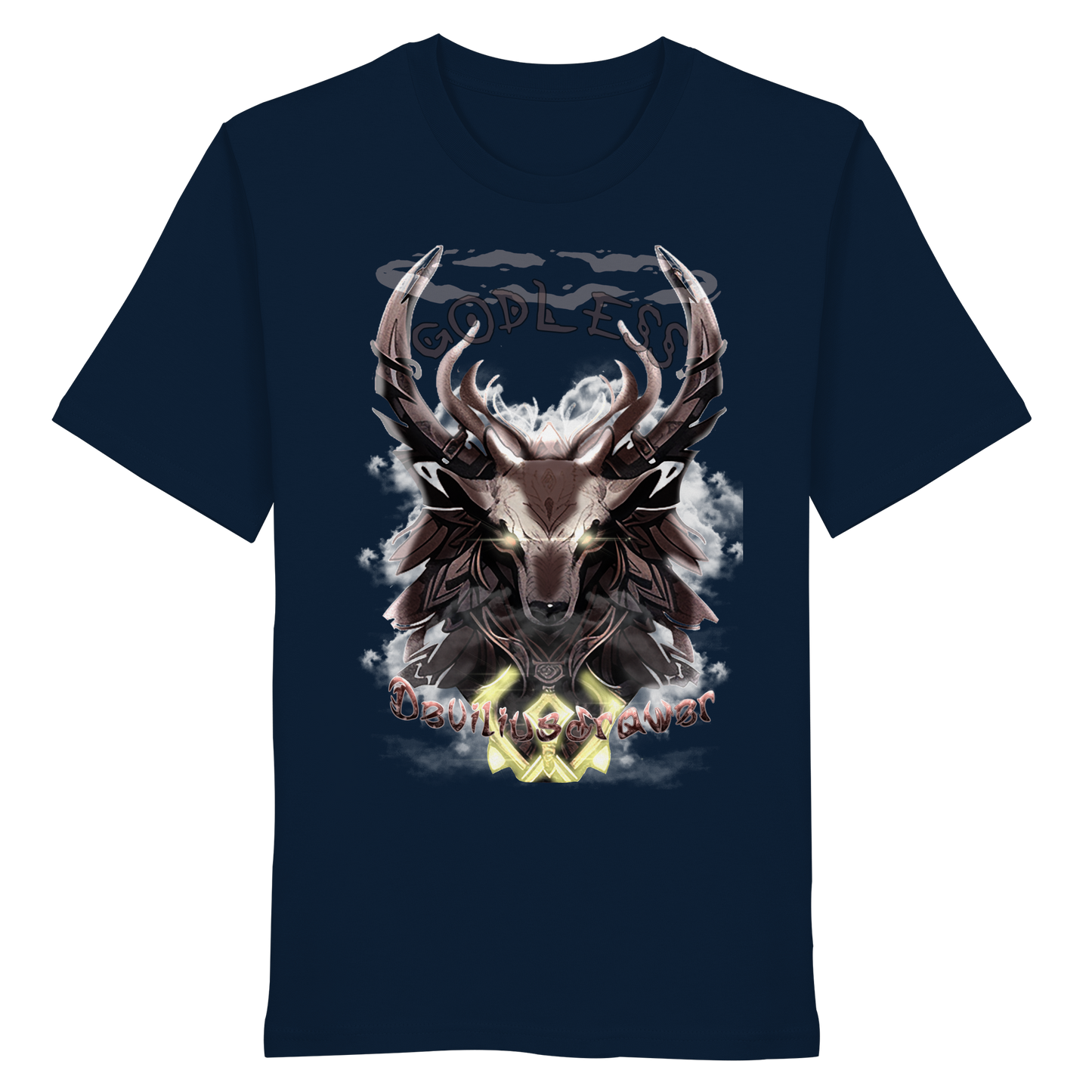 Deviliusdrawer Godless Deer - Organic Shirt