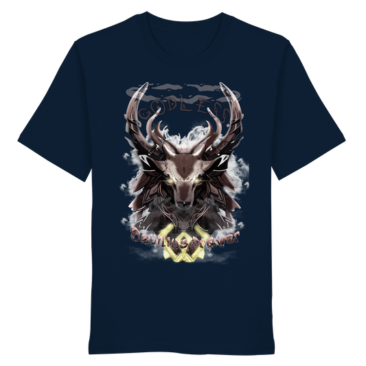 Deviliusdrawer Godless Deer - Organic Shirt
