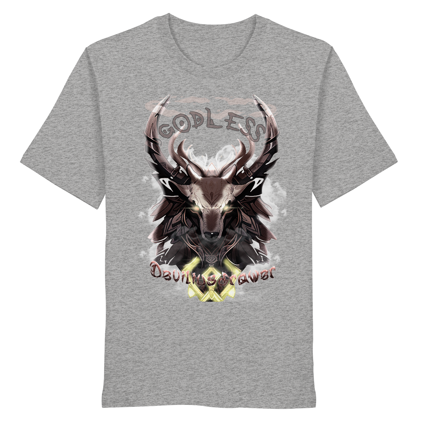 Deviliusdrawer Godless Deer - Organic Shirt