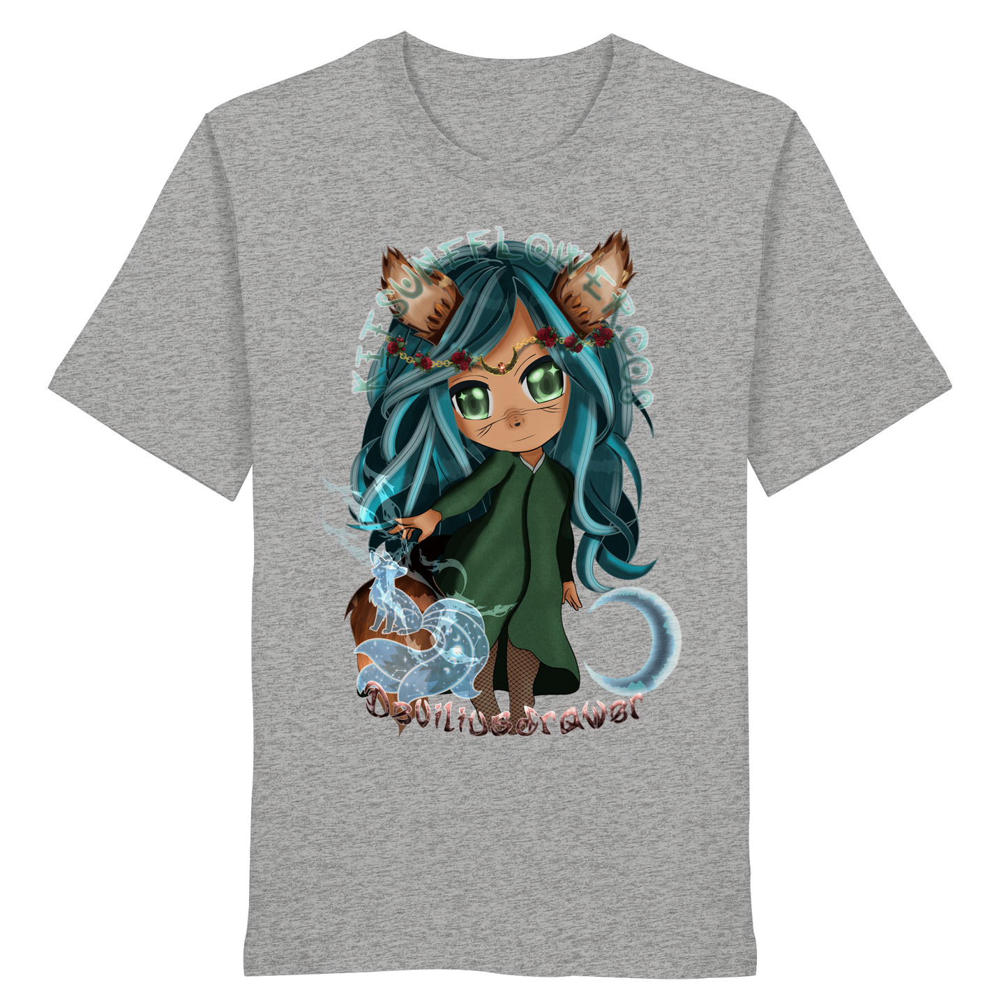 Deviliusdrawer Kitsuneflower - Organic Shirt