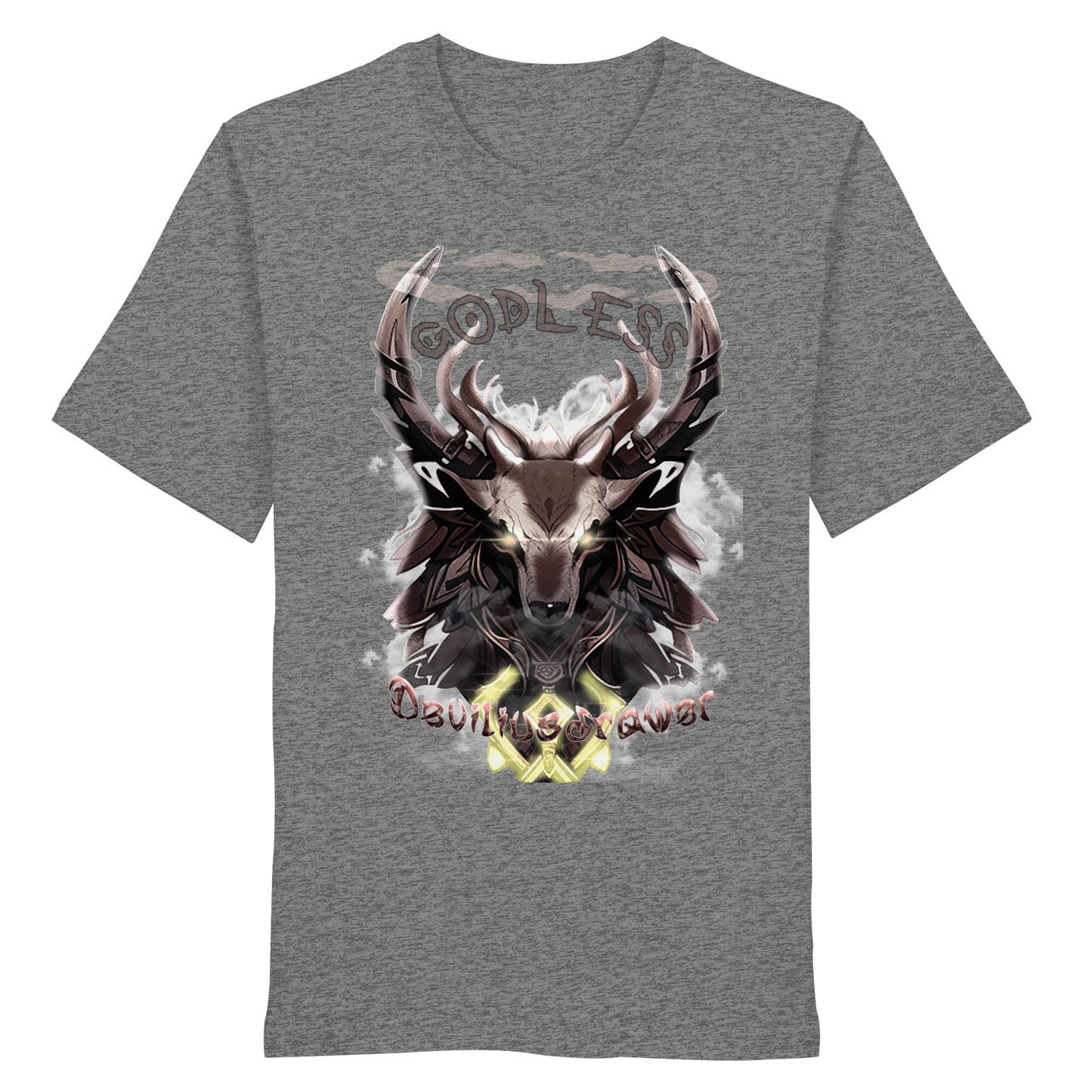 Deviliusdrawer Godless Deer - Organic Shirt
