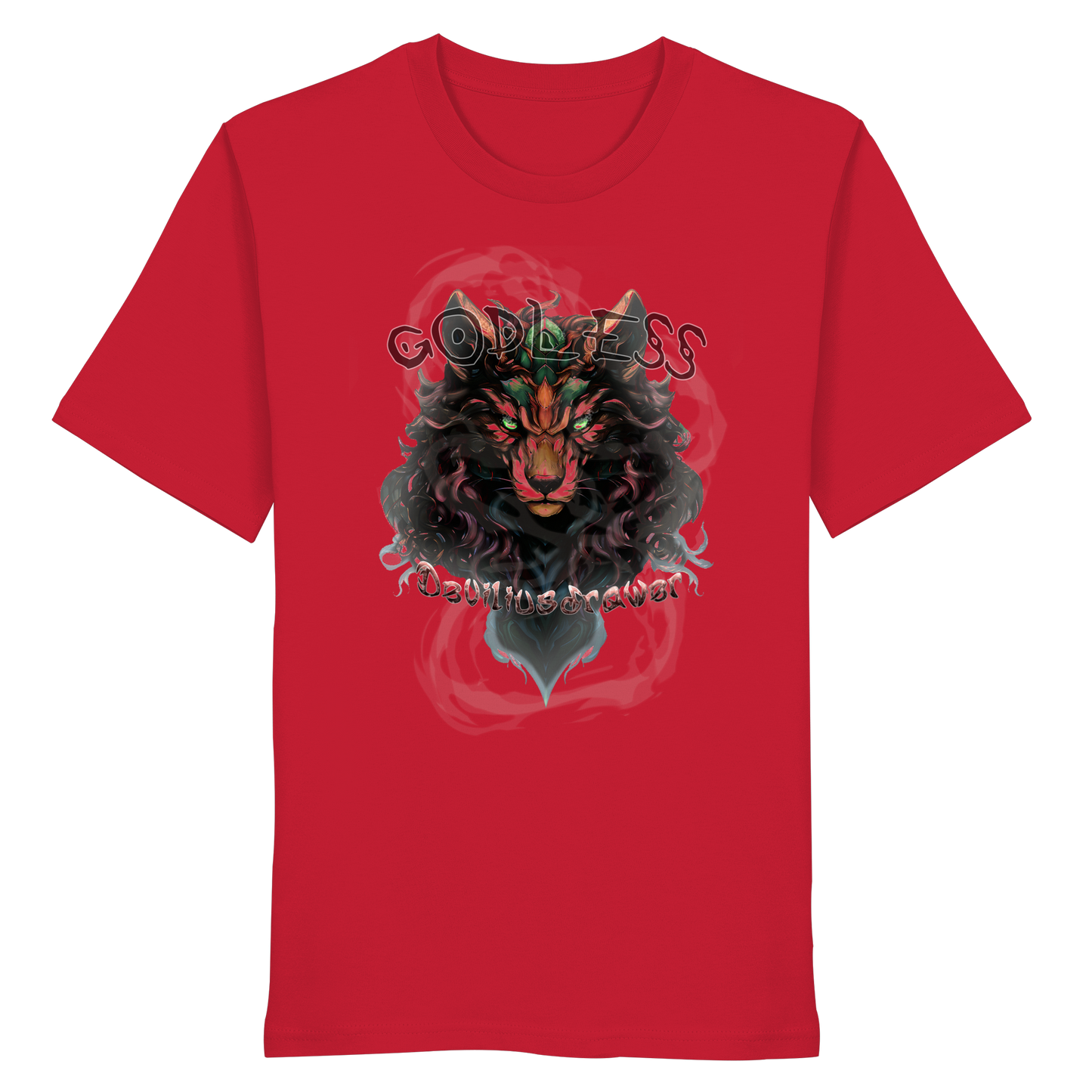Deviliusdrawer Godless Wolf - Organic Shirt