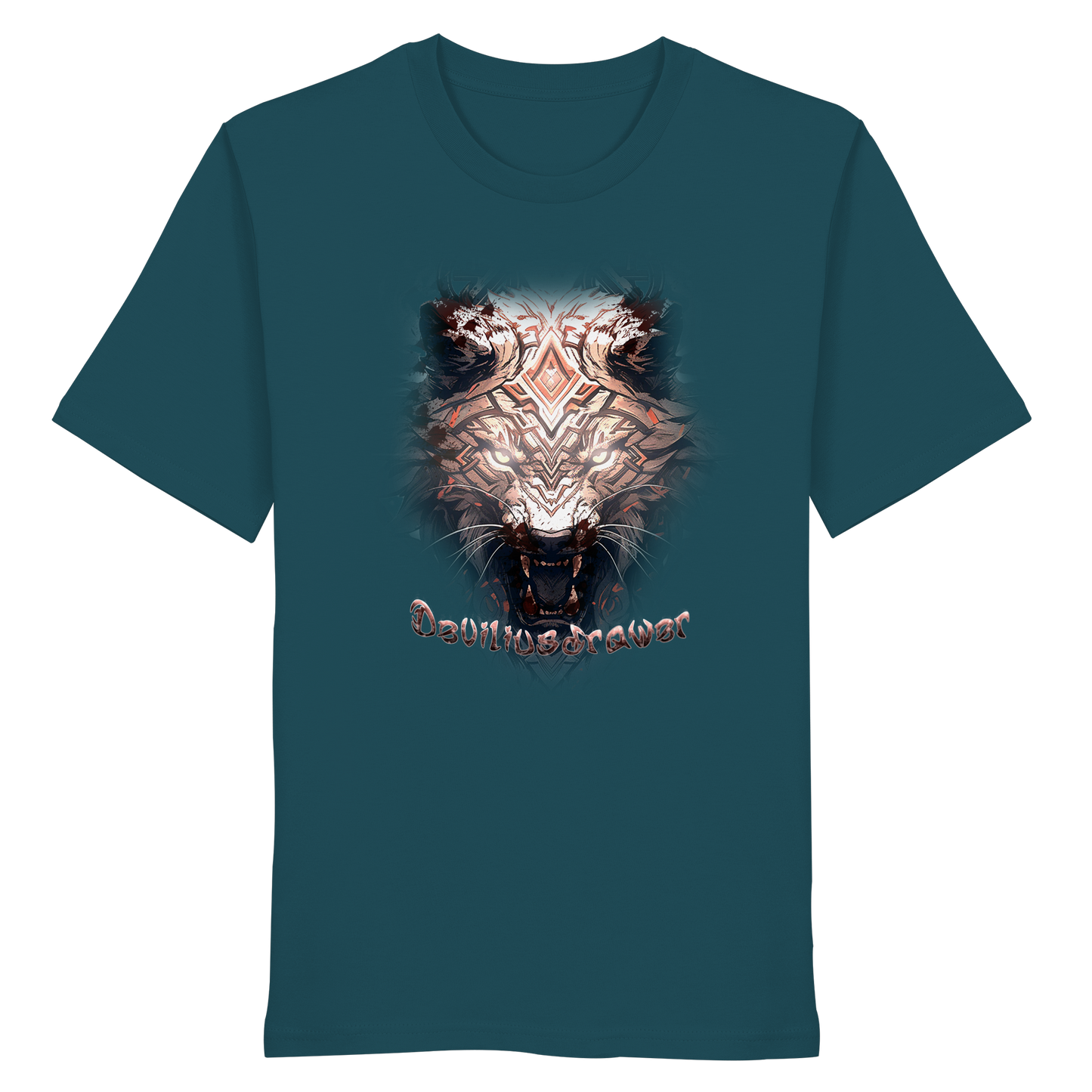 Deviliusdrawer Gold Metal Tiger - Organic Shirt