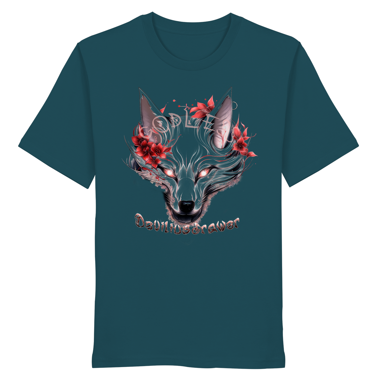 Deviliusdrawer Kitsune Wolf - Organic Shirt