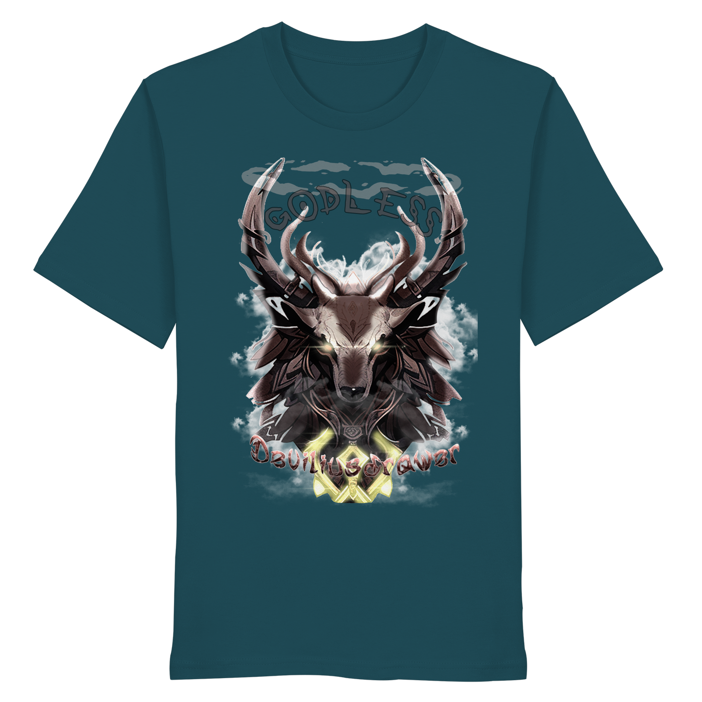 Deviliusdrawer Godless Deer - Organic Shirt