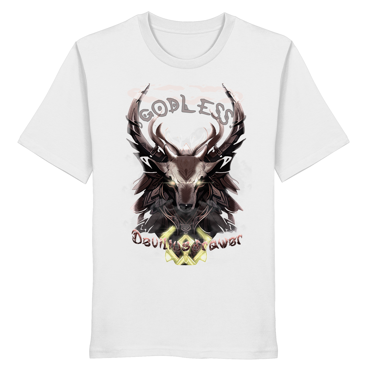 Deviliusdrawer Godless Deer - Organic Shirt