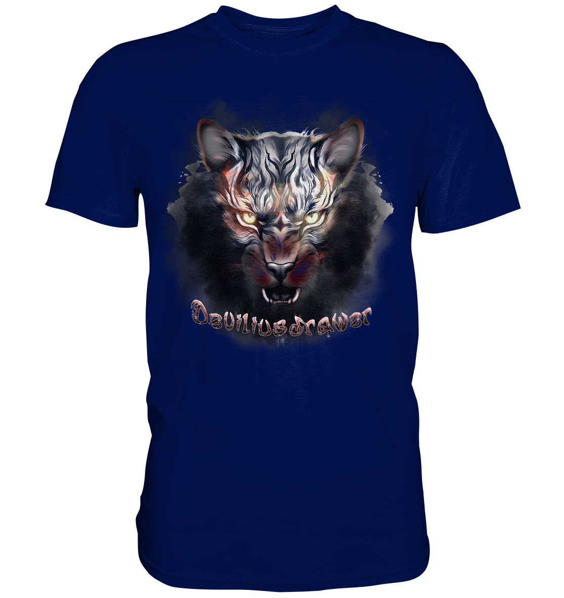 Deviliusdrawer Smoke Tiger - Premium Shirt