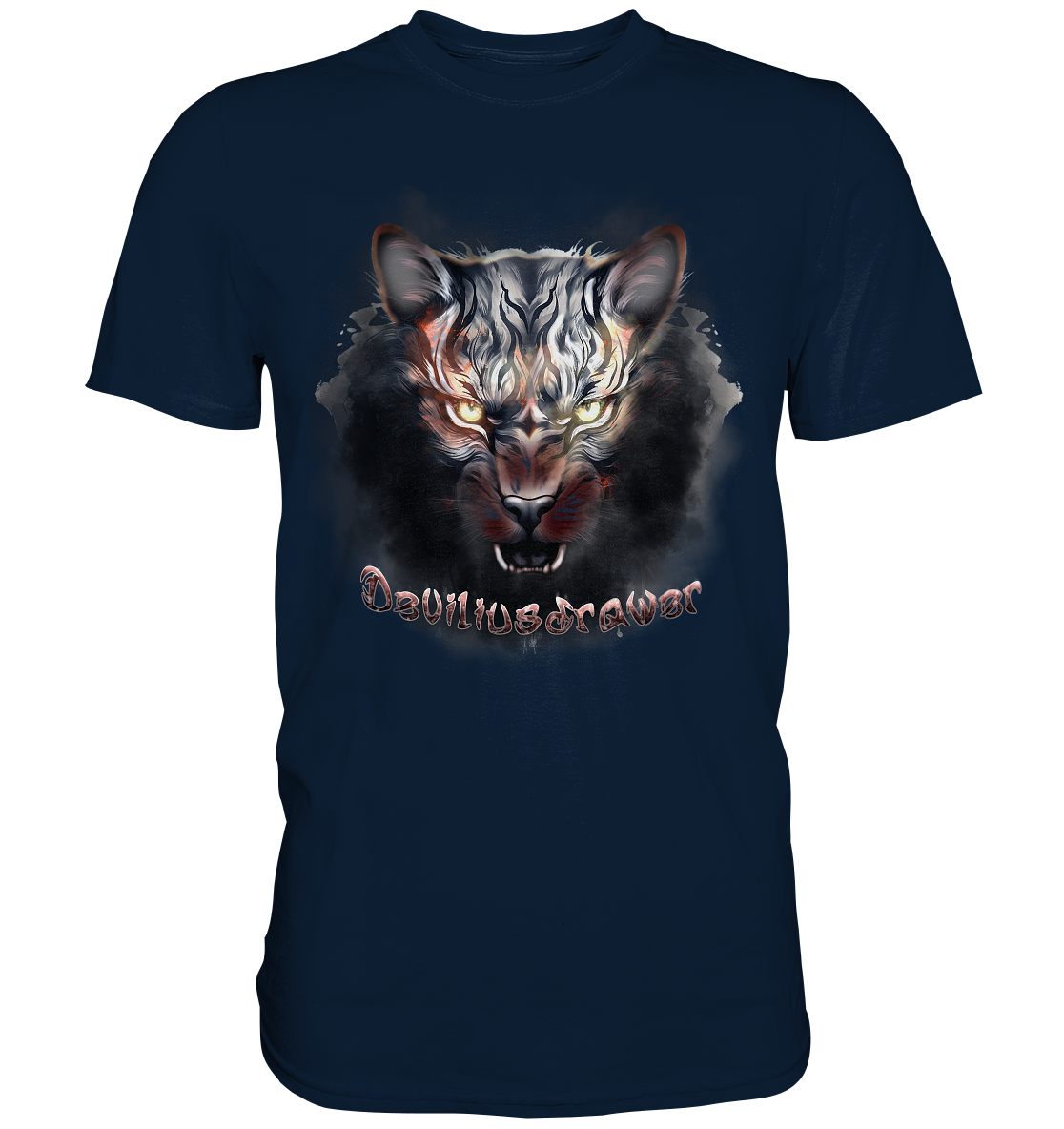 Deviliusdrawer Smoke Tiger - Premium Shirt