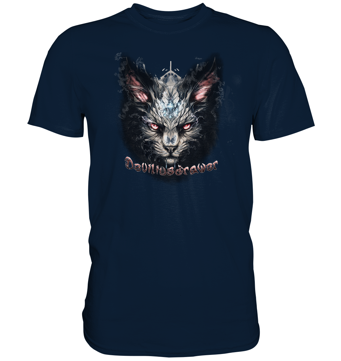 Deviliusdrawer Myshtical Redeyed Cat - Premium Shirt