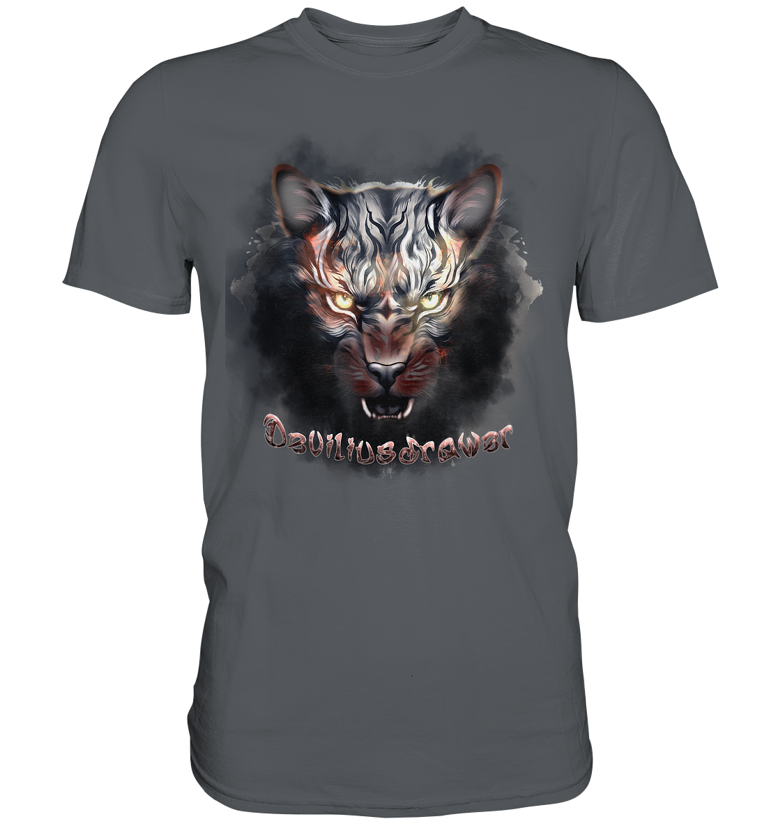 Deviliusdrawer Smoke Tiger - Premium Shirt