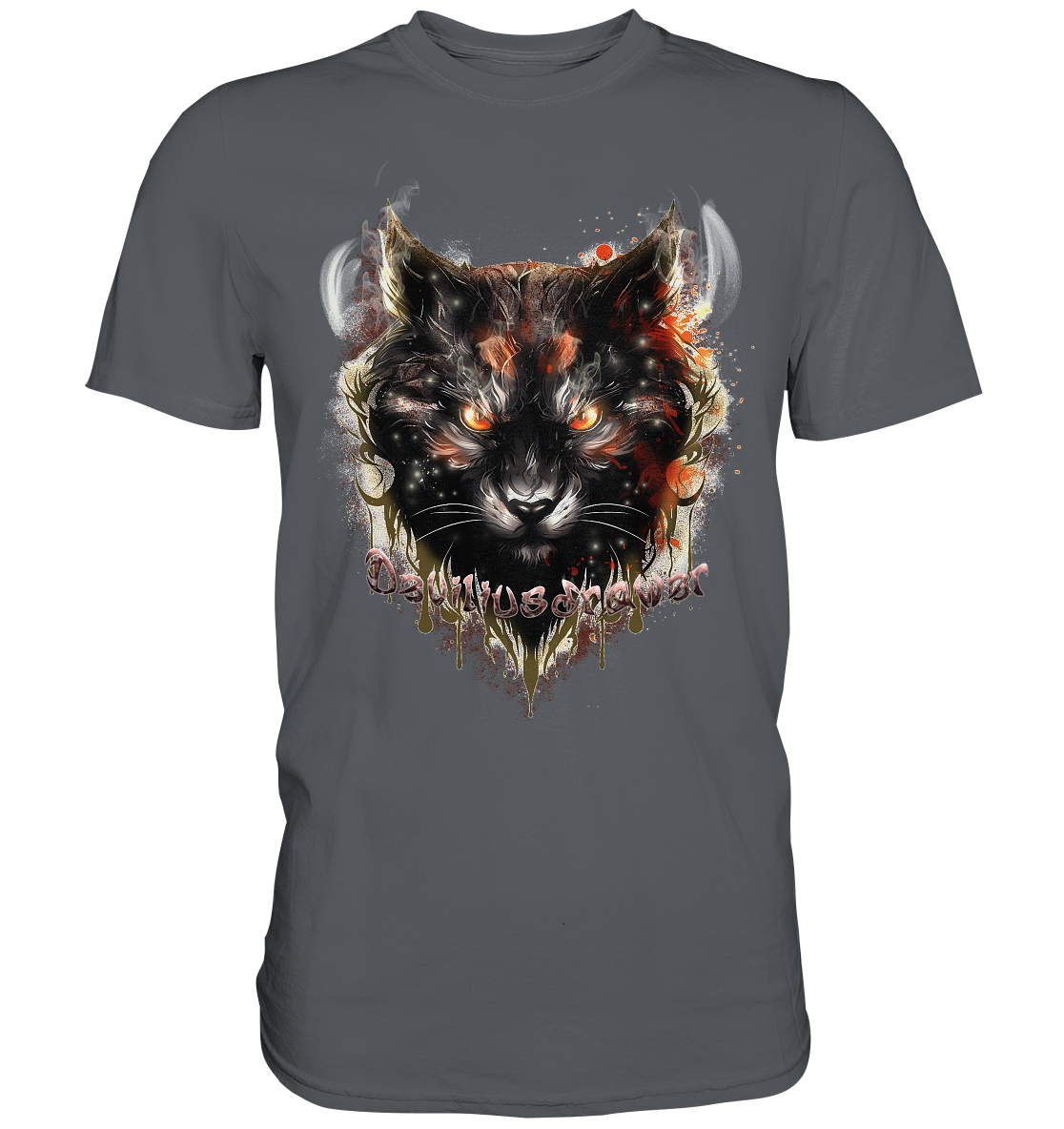 Deviliusdrawer Red Devil Cat - Premium Shirt