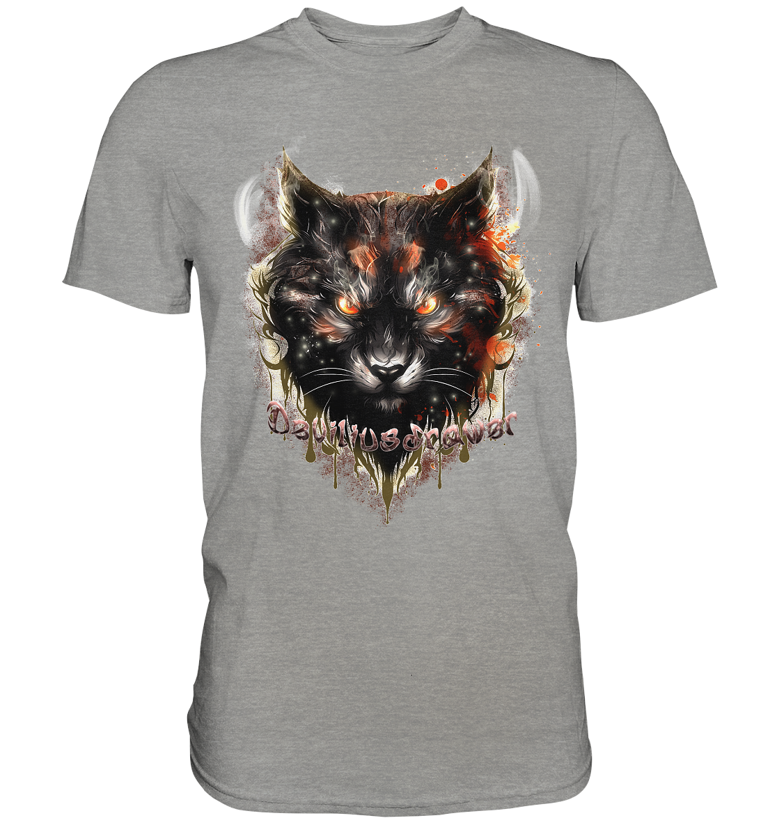 Deviliusdrawer Red Devil Cat - Premium Shirt