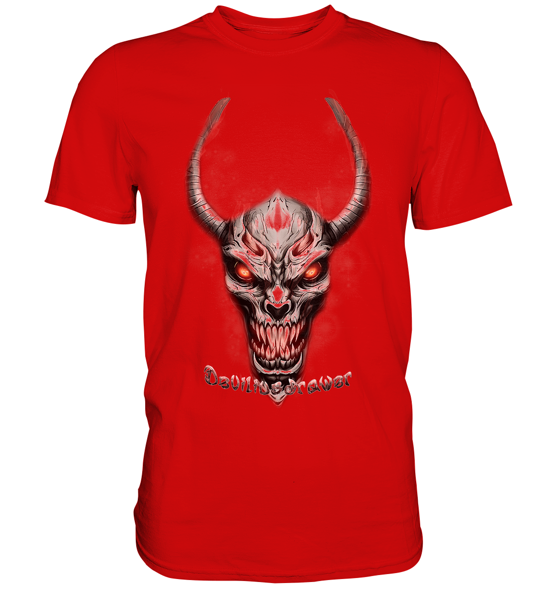 Deviliusdrawer Red Eyed Skeleton - Premium Shirt