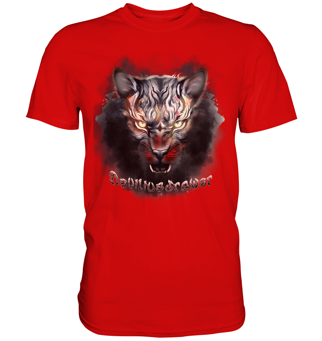 Deviliusdrawer Smoke Tiger - Premium Shirt
