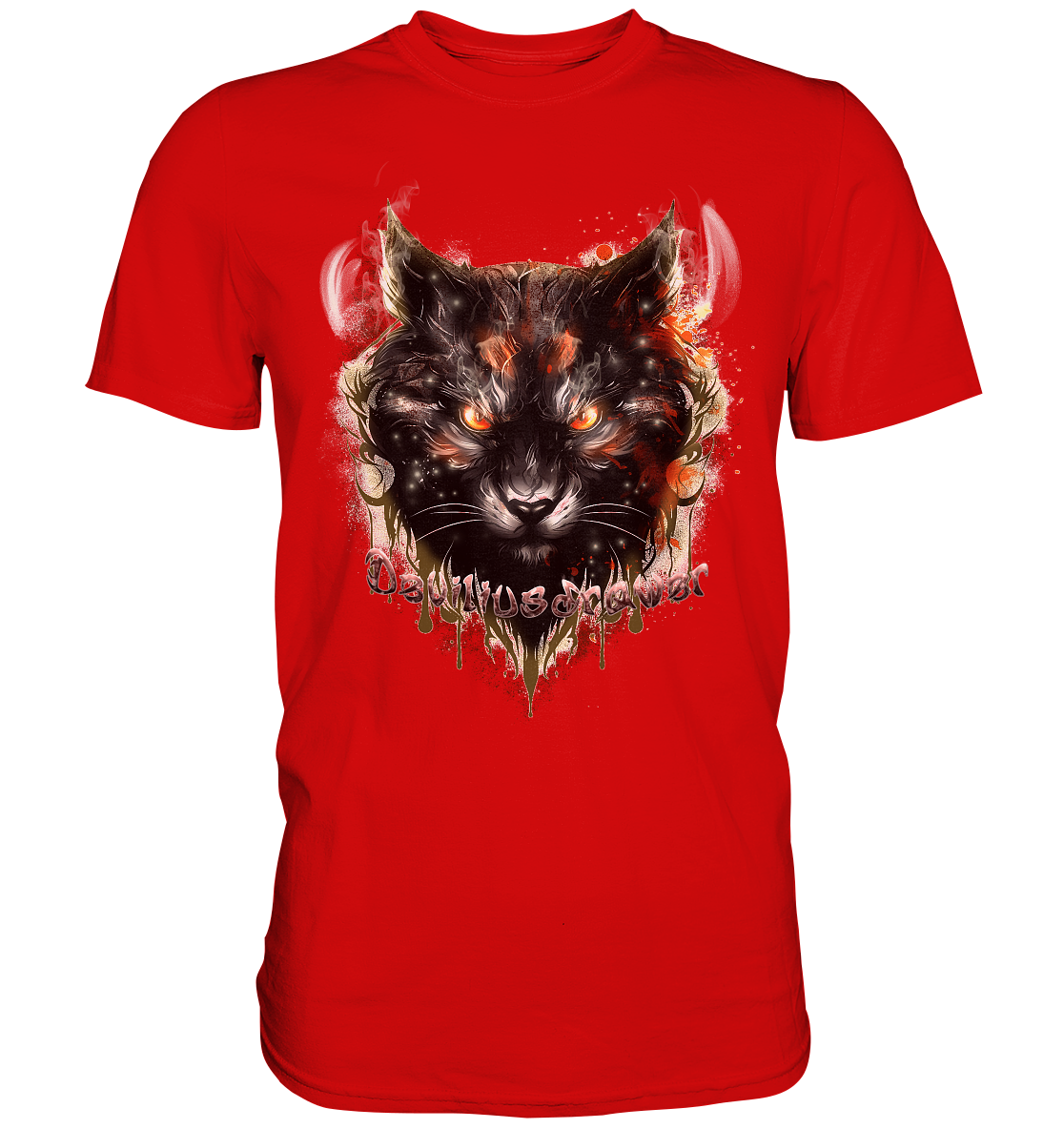 Deviliusdrawer Red Devil Cat - Premium Shirt