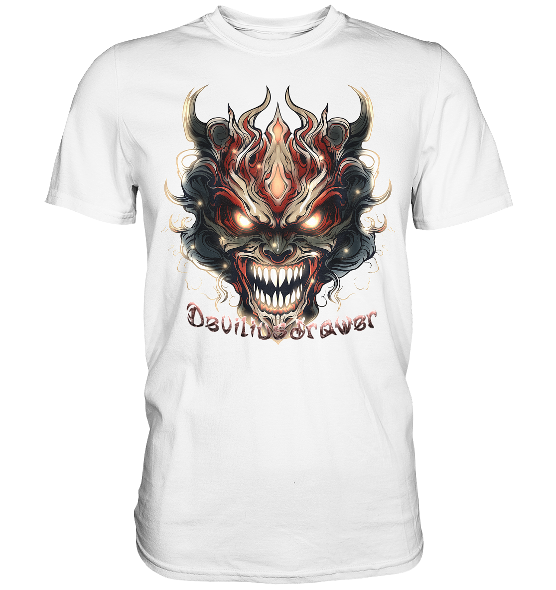 Deviliusdrawer Evil Vamp Mask - Premium Shirt