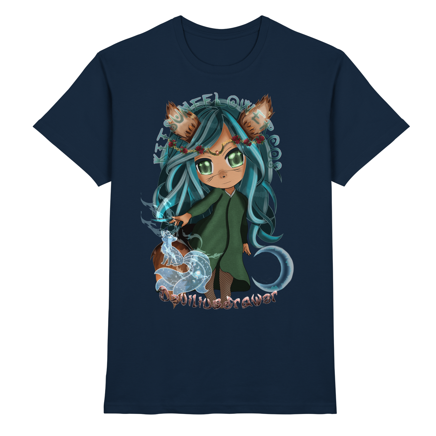 Deviliusdrawer Kitsuneflower - Premium Shirt