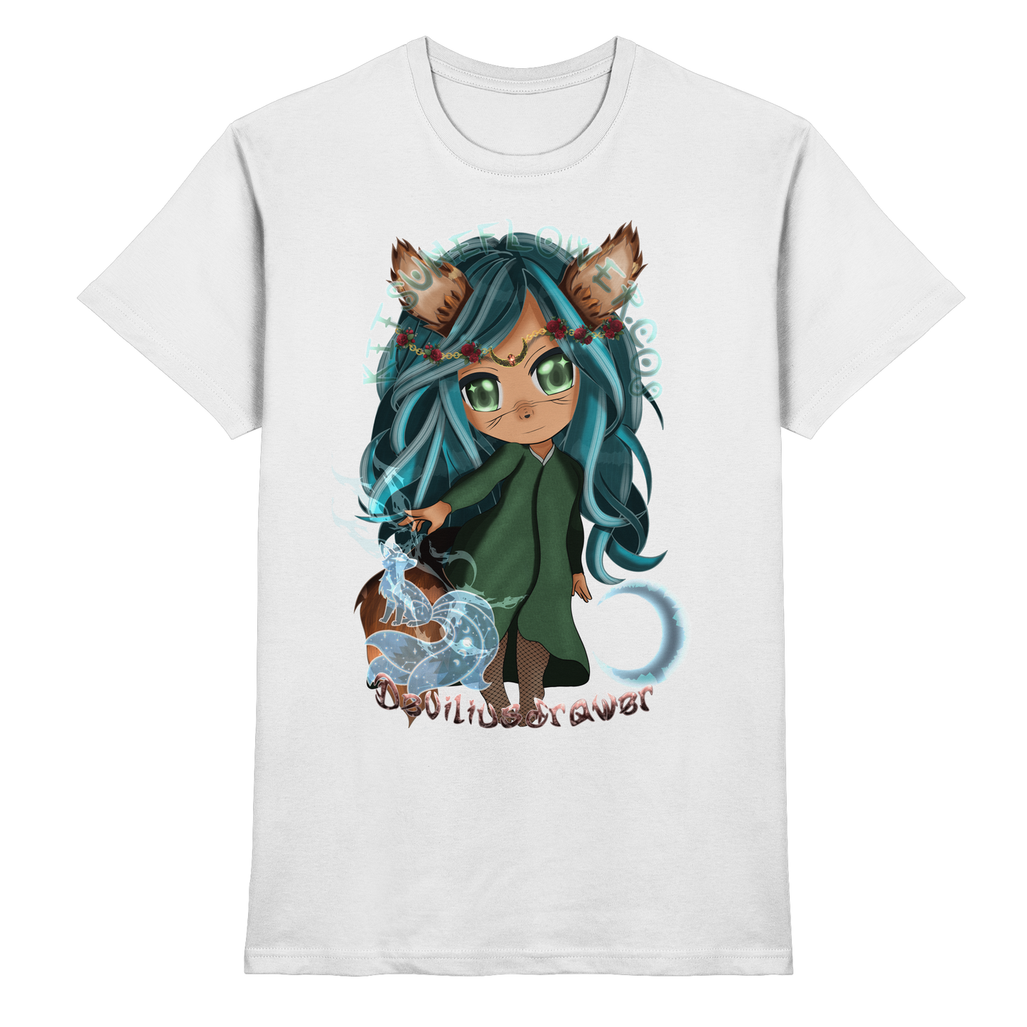 Deviliusdrawer Kitsuneflower - Premium Shirt