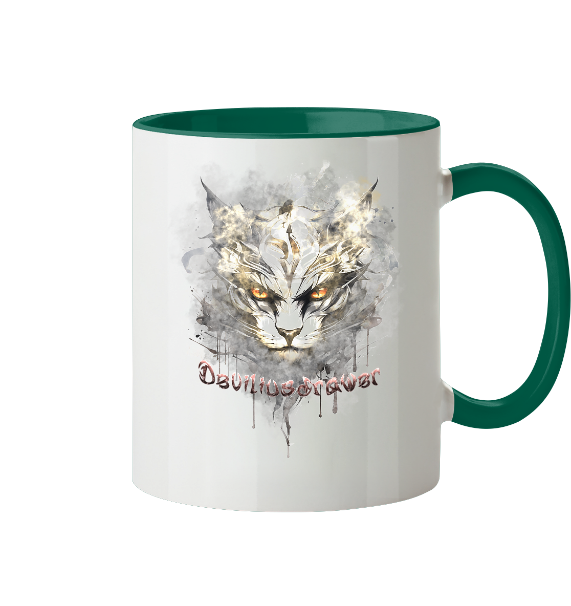 Deviliusdrawer White Catgod - Tasse zweifarbig