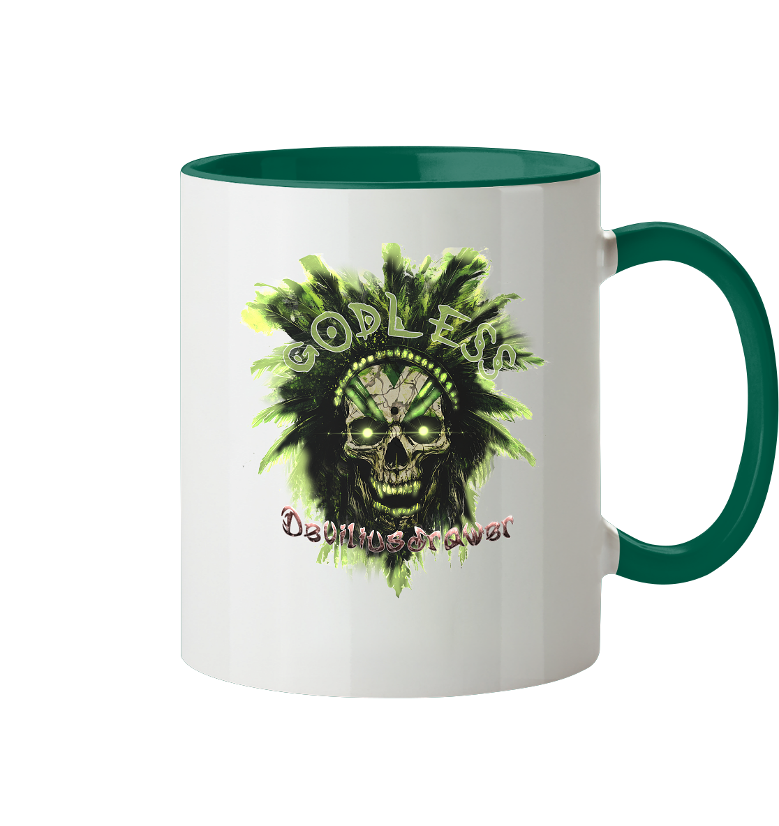 Deviliusdrawer Godless Skull - Tasse zweifarbig