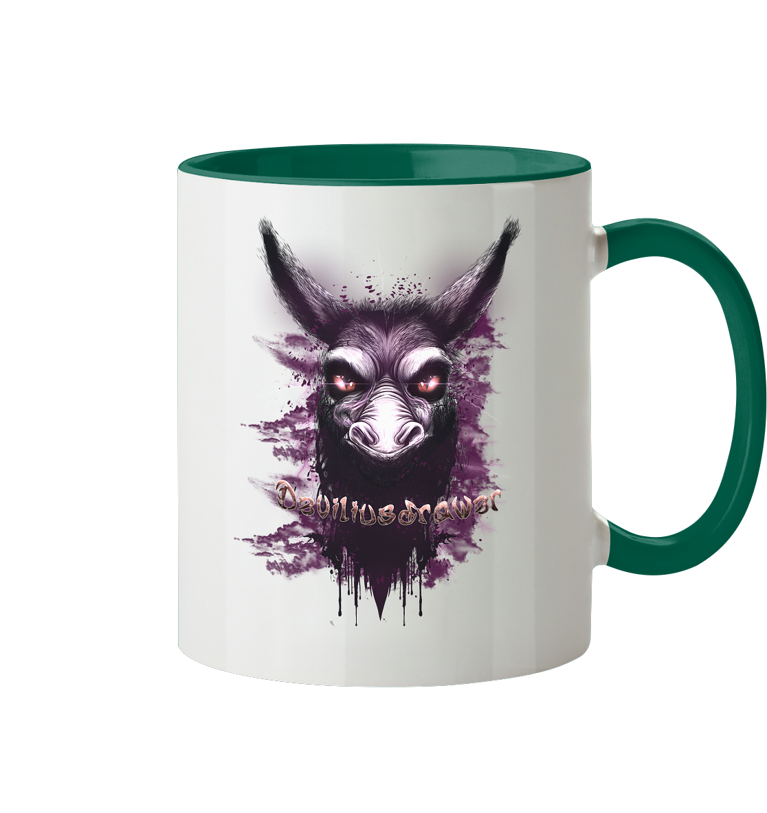 Deviliusdrawer Purple Donkey - Tasse zweifarbig