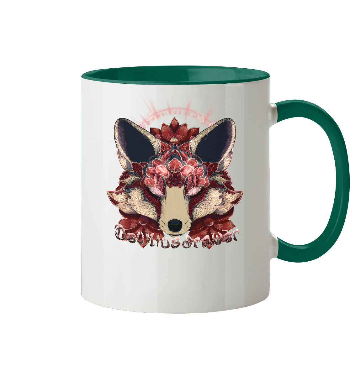Deviliusdrawer Fire Kitsune - Tasse zweifarbig