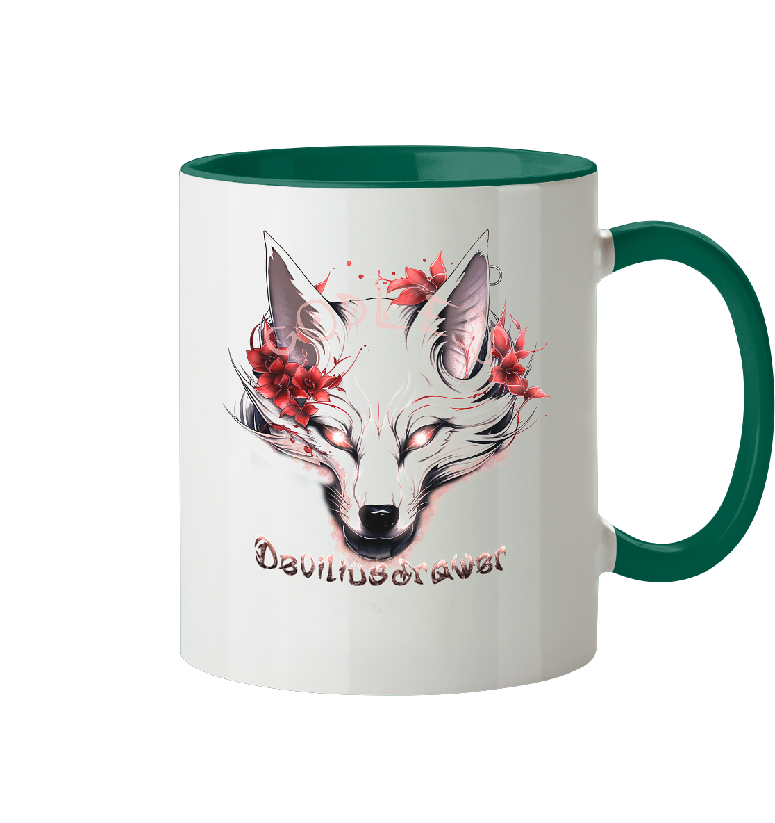 Deviliusdrawer Kitsune Wolf - Tasse zweifarbig