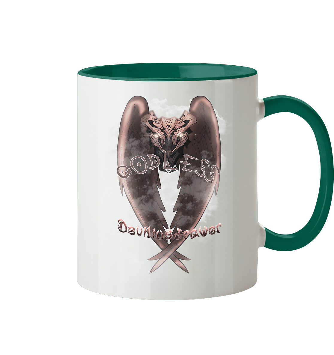 Deviliusdrawer Godless Owl - Tasse zweifarbig