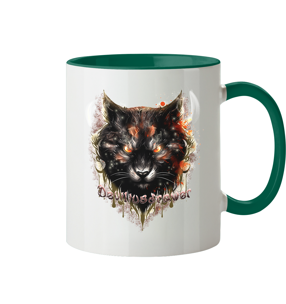 Deviliusdrawer Red Devil Cat - Tasse zweifarbig