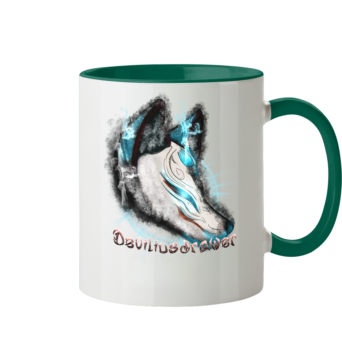 Deviliusdrawer Darkness Kitsune - Tasse zweifarbig