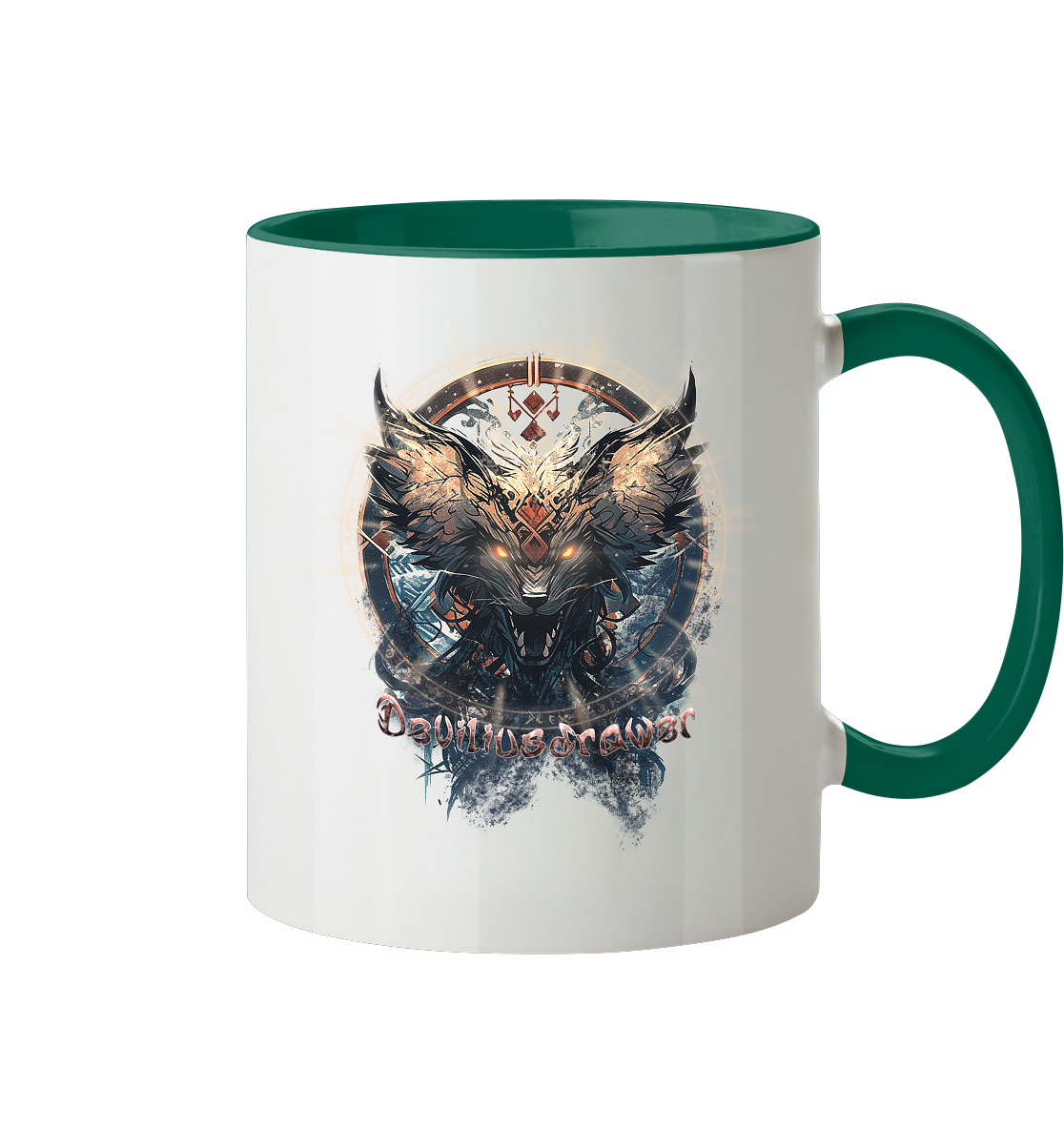 Deviliusdrawer Dark Magic Wolf - Tasse zweifarbig