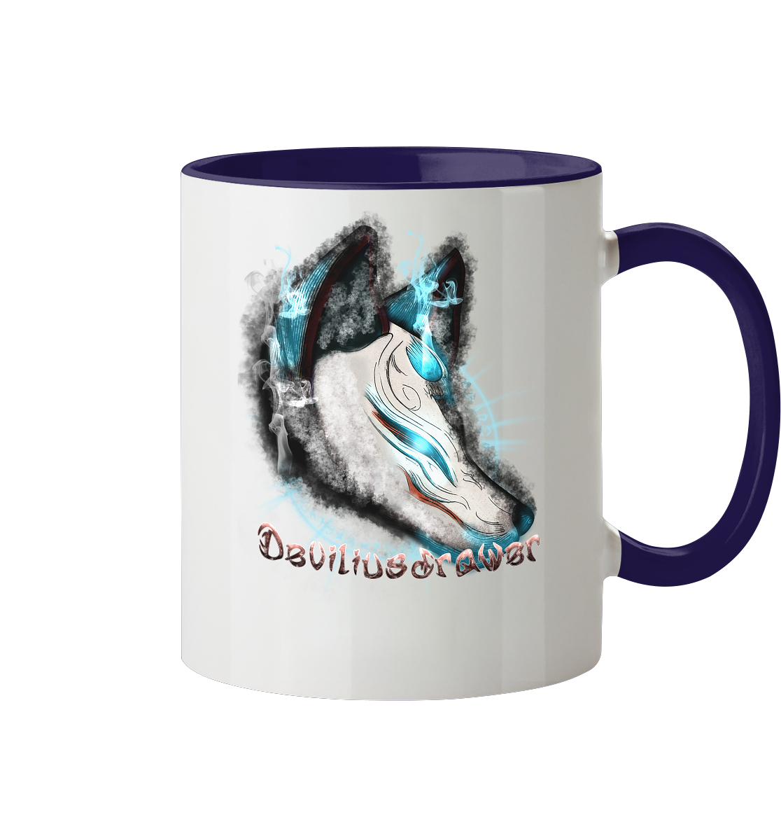 Deviliusdrawer Darkness Kitsune - Tasse zweifarbig