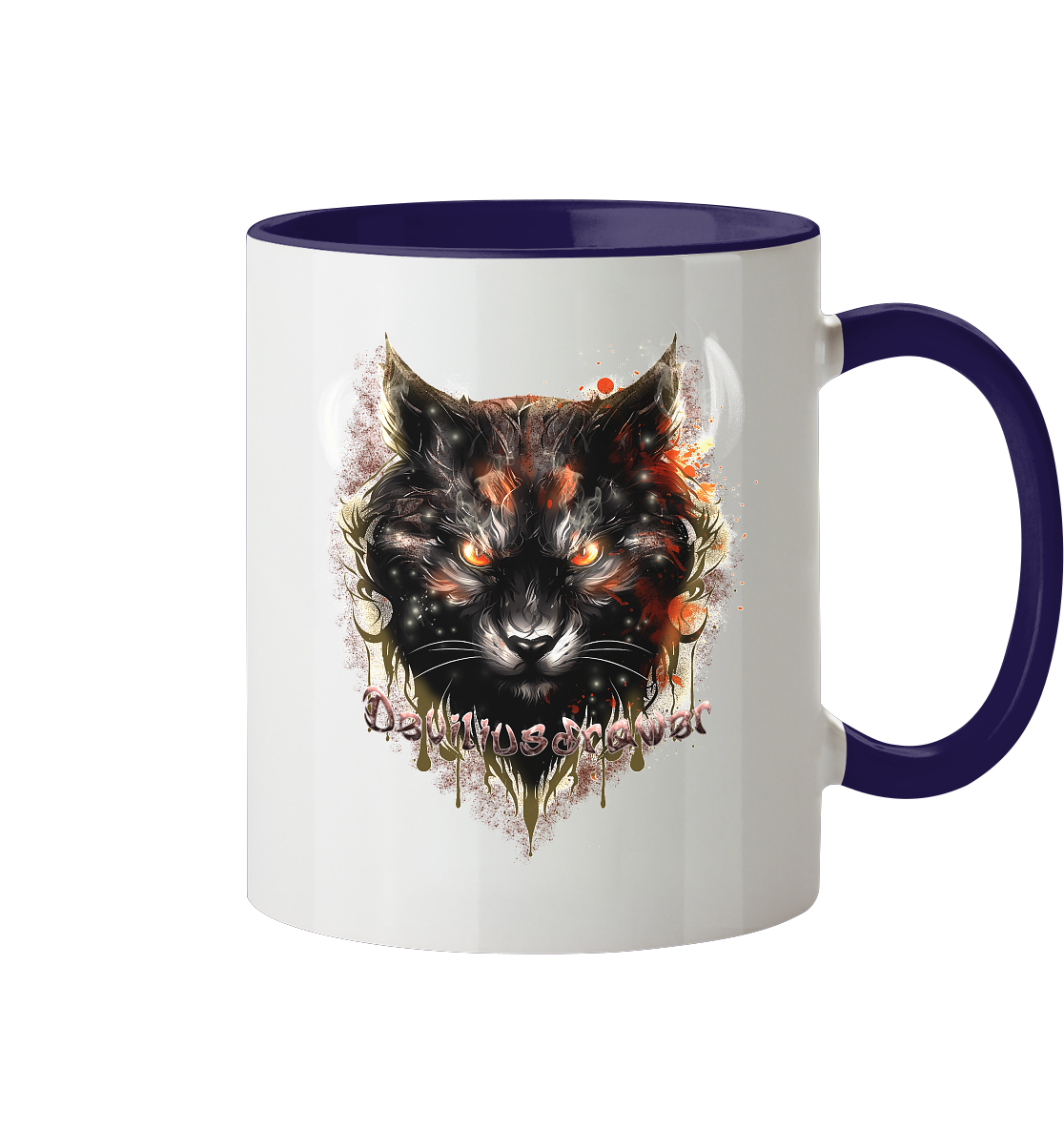 Deviliusdrawer Red Devil Cat - Tasse zweifarbig