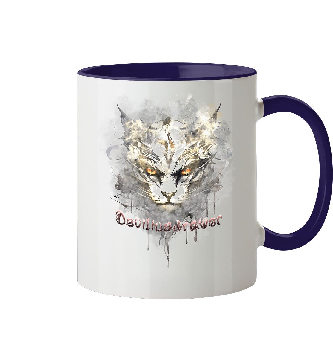 Deviliusdrawer White Catgod - Tasse zweifarbig
