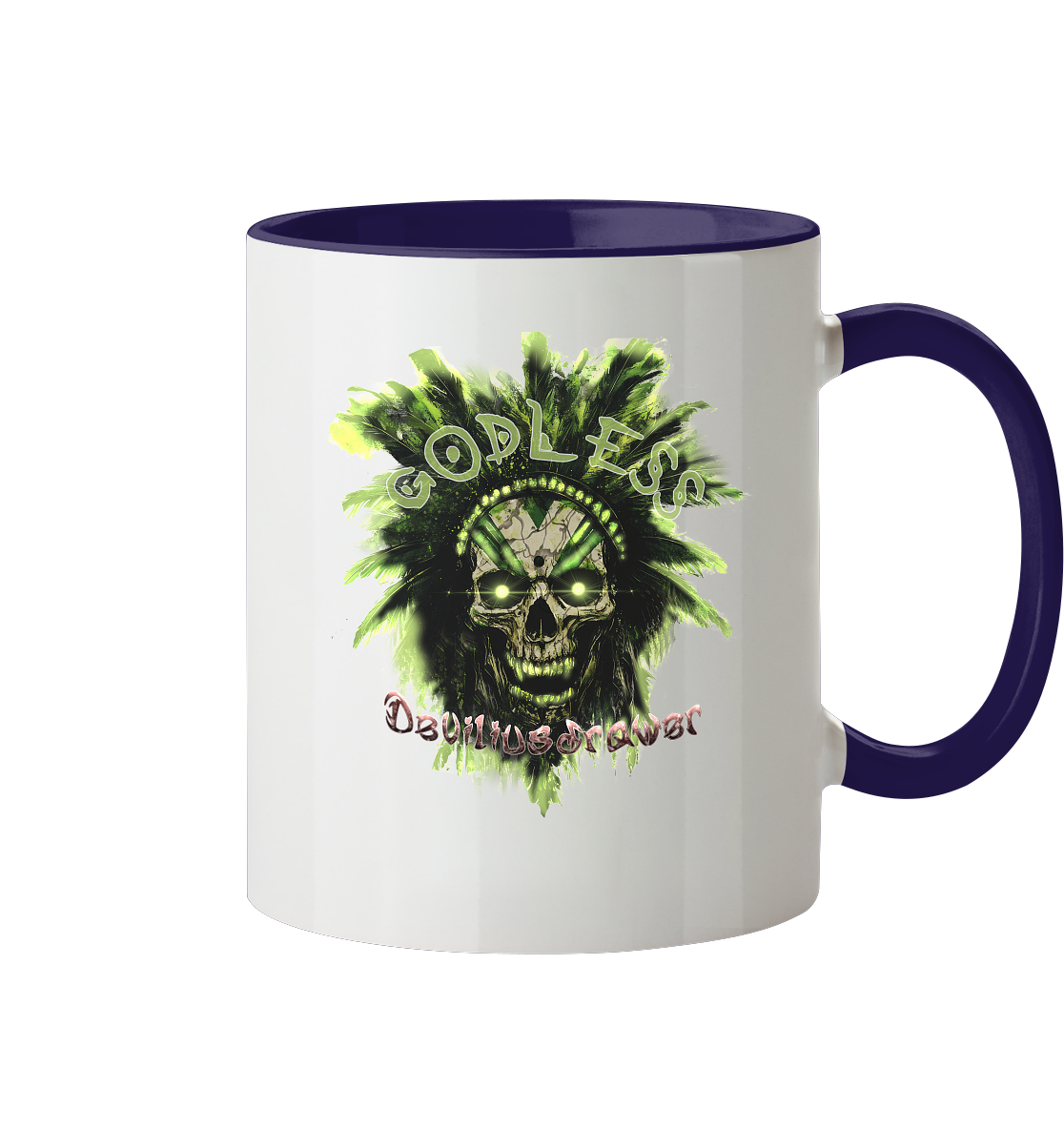 Deviliusdrawer Godless Skull - Tasse zweifarbig
