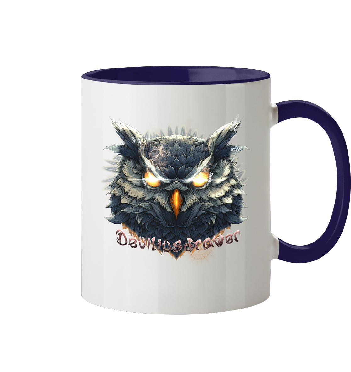 Deviliusdrawer Dark Fire Owl - Tasse zweifarbig