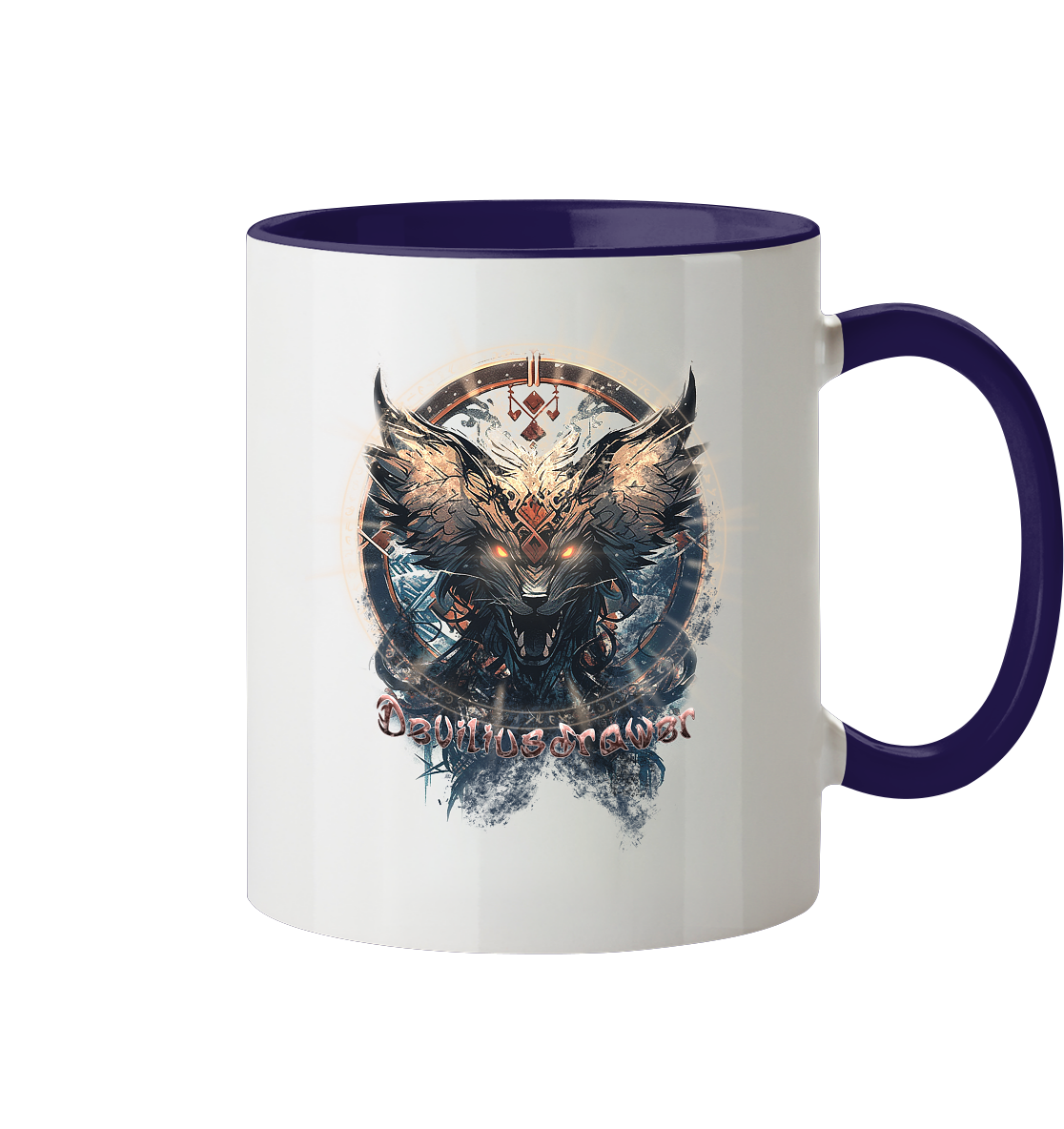 Deviliusdrawer Dark Magic Wolf - Tasse zweifarbig