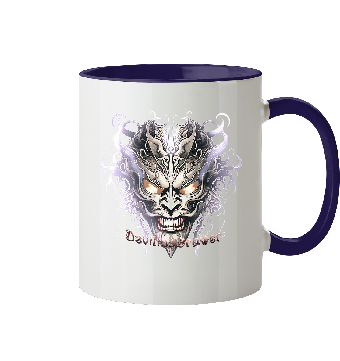 Deviliusdrawer Demon Mask Violet - Tasse zweifarbig