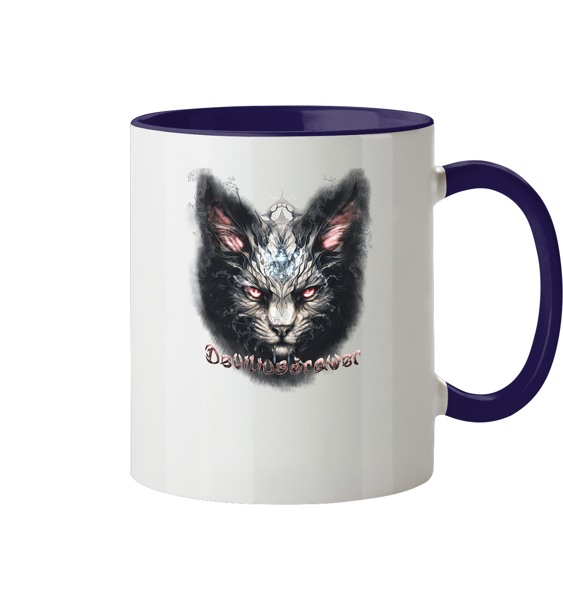 Deviliusdrawer Myshtical Redeyed Cat - Tasse zweifarbig