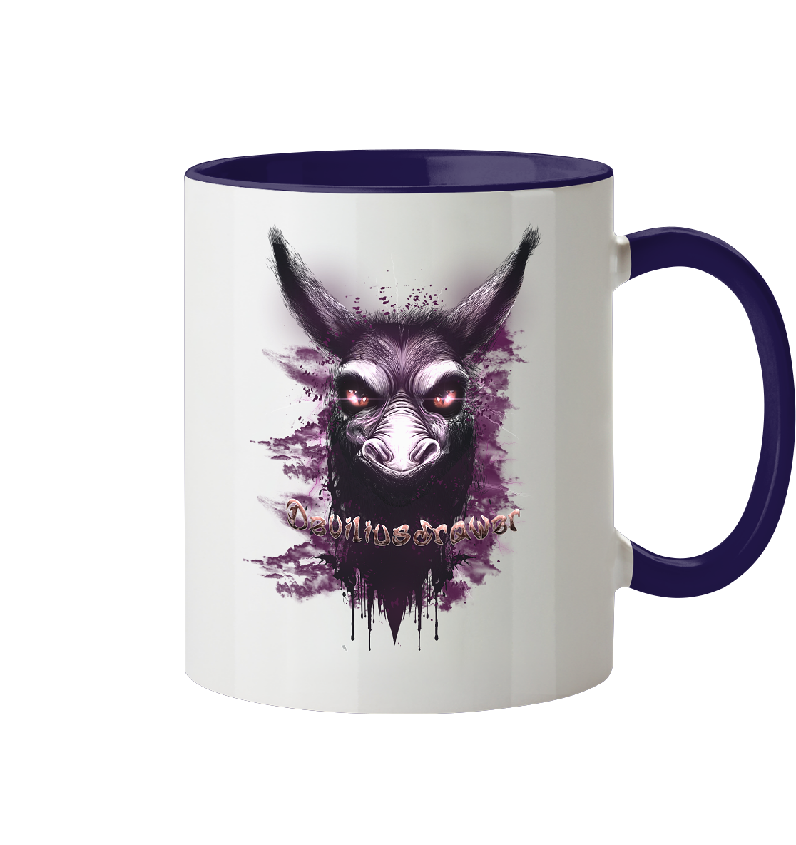 Deviliusdrawer Purple Donkey - Tasse zweifarbig