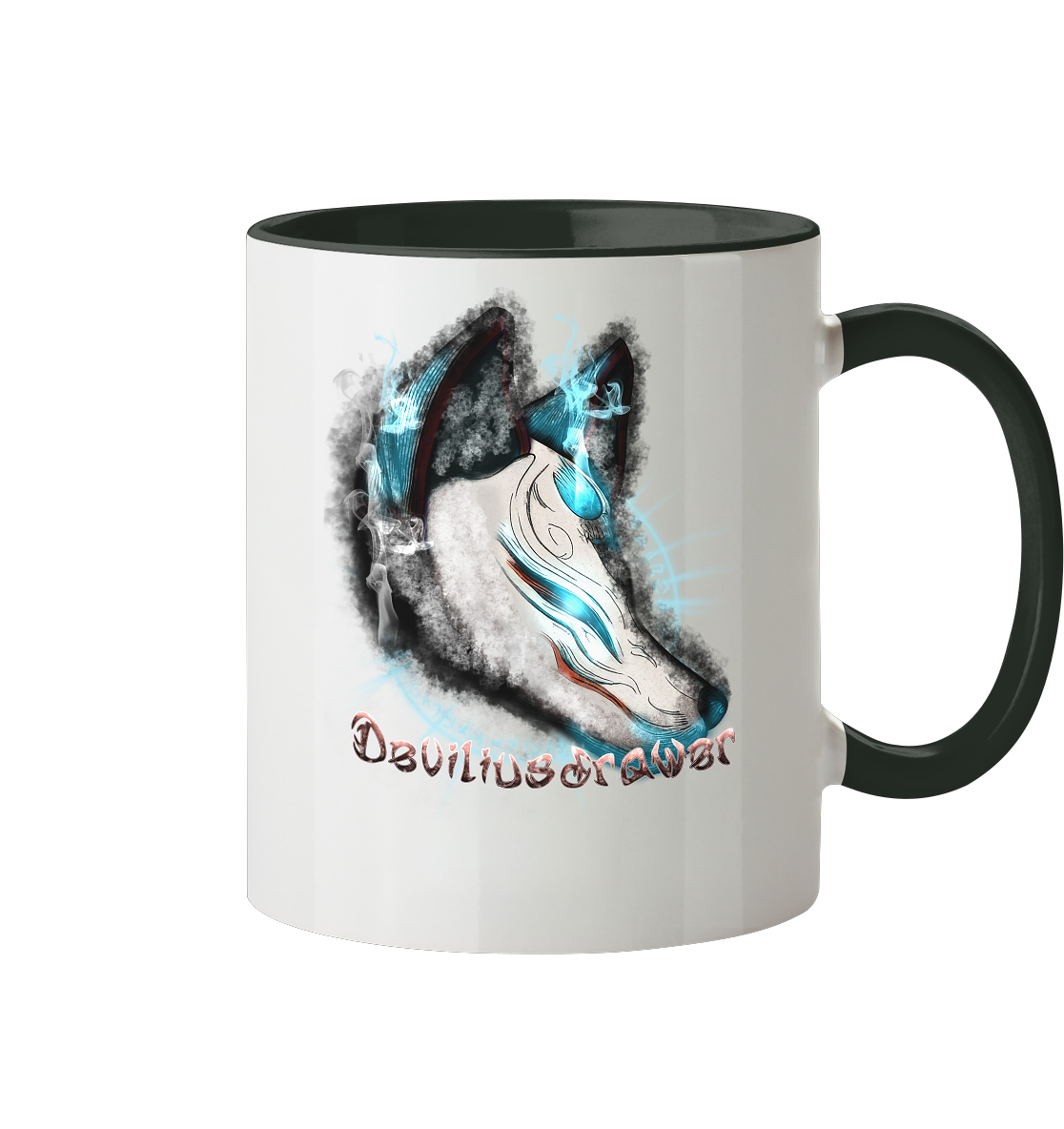 Deviliusdrawer Darkness Kitsune - Tasse zweifarbig