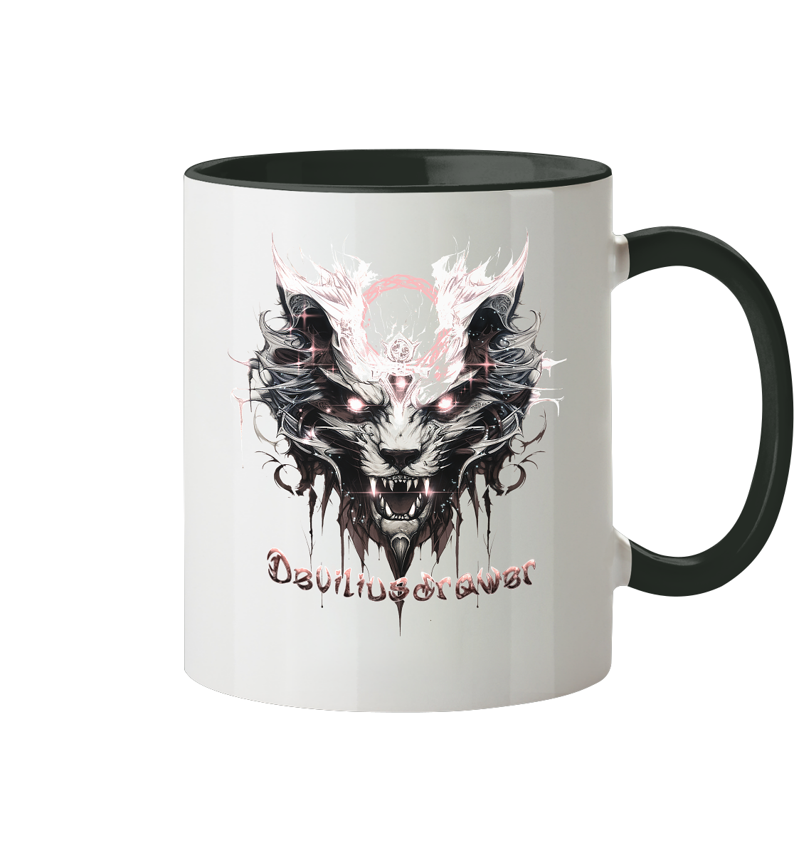 Deviliusdrawer Demonic Glow Cat - Tasse zweifarbig