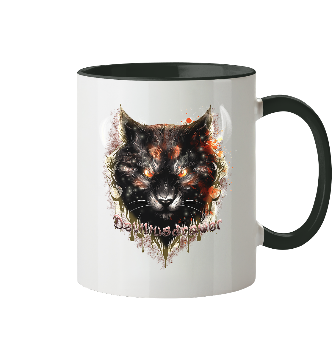 Deviliusdrawer Red Devil Cat - Tasse zweifarbig