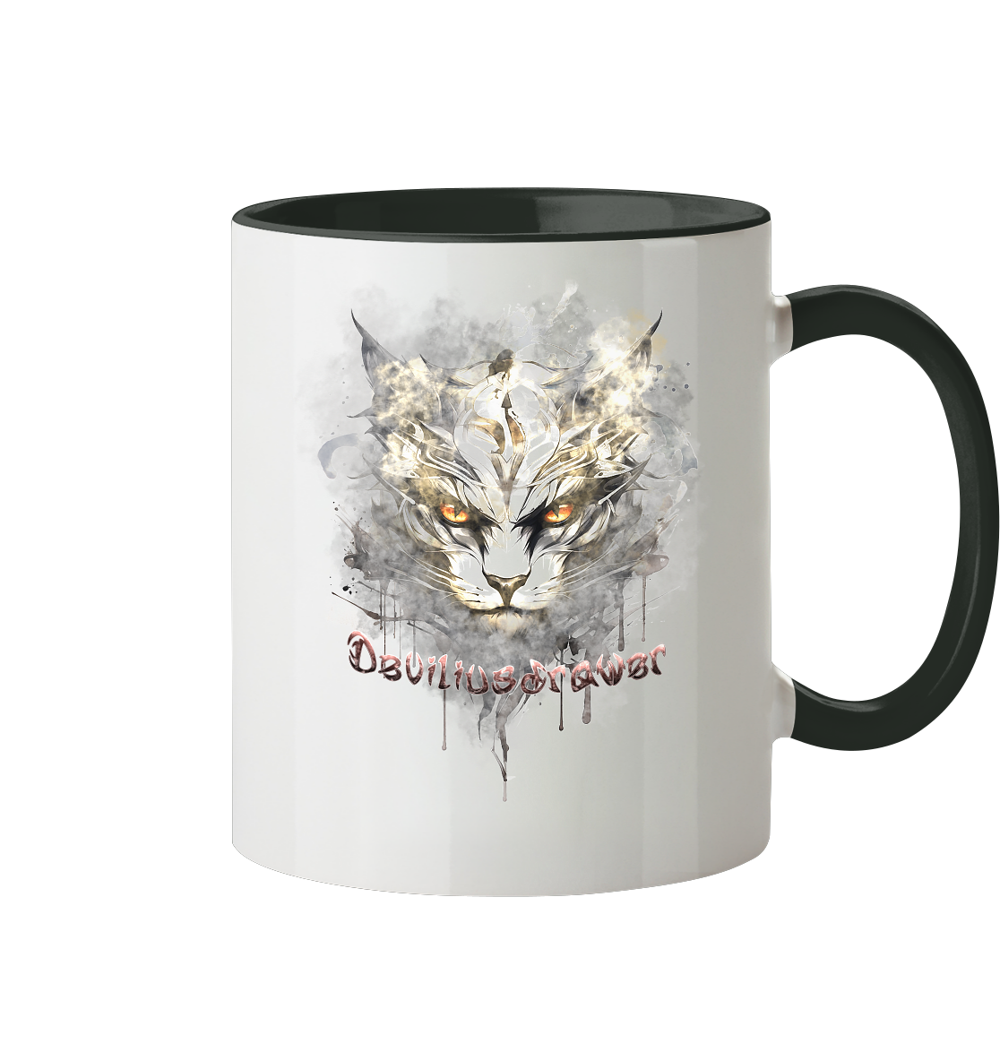 Deviliusdrawer White Catgod - Tasse zweifarbig