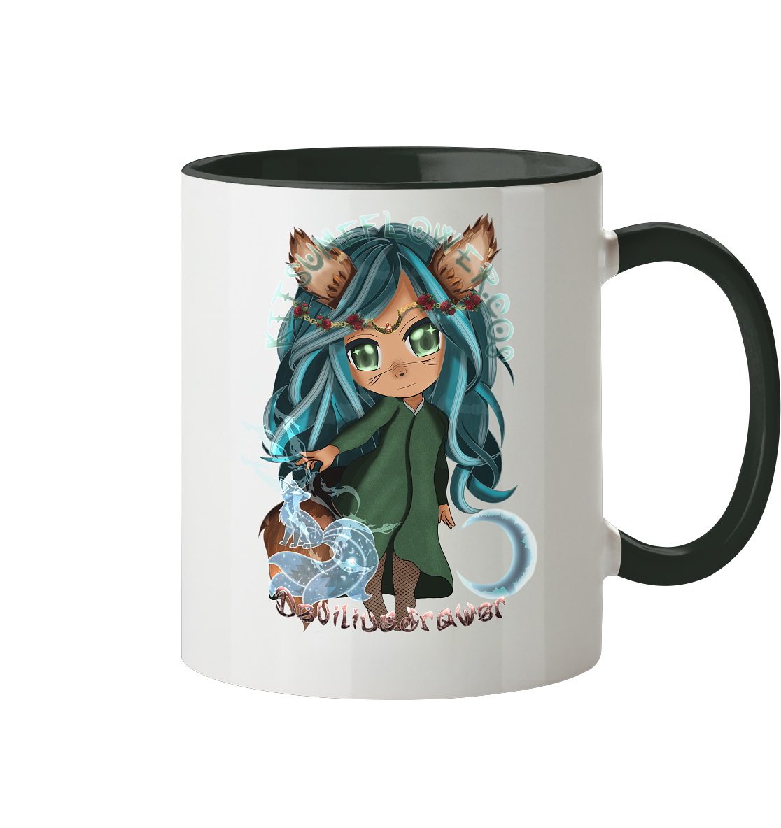 Deviliusdrawer Kitsuneflower - Tasse zweifarbig